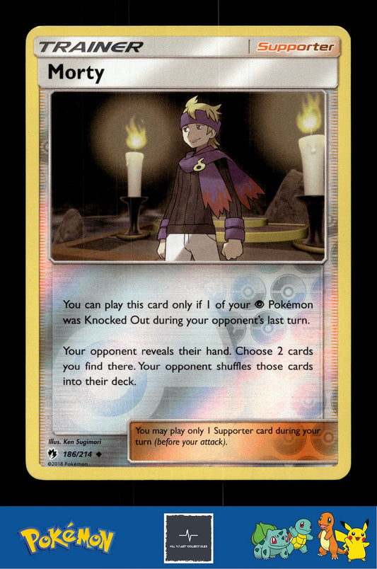 2018 Pokemon SM Lost Thunder 186/214 Morty Reverse