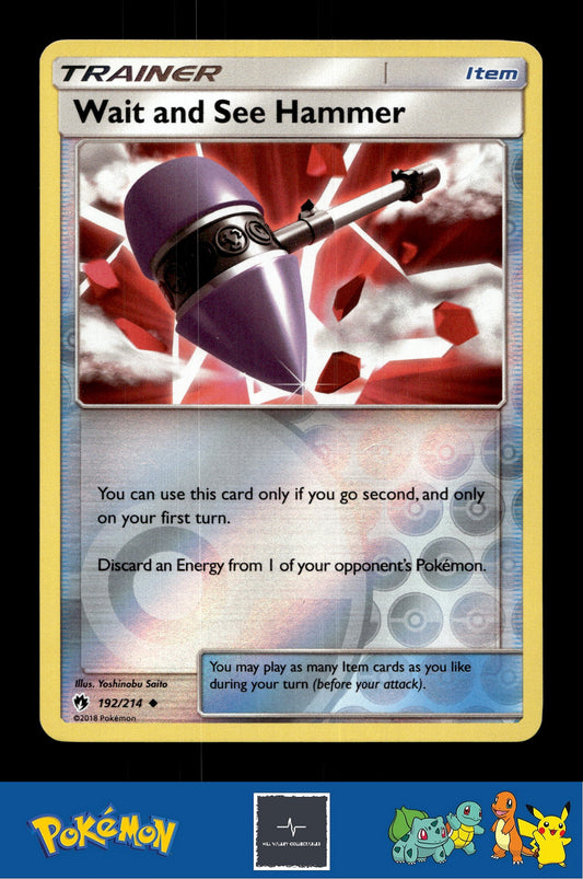 2018 Pokemon SM Lost Thunder 192/214 Wait and See Hammer Reverse