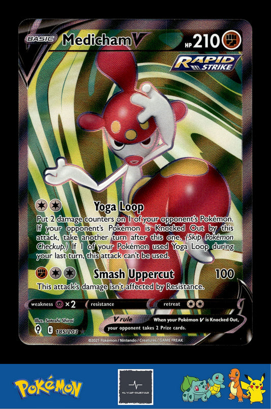 2021 Pokemon SWSH Evolving Skies 185/203 Medicham V