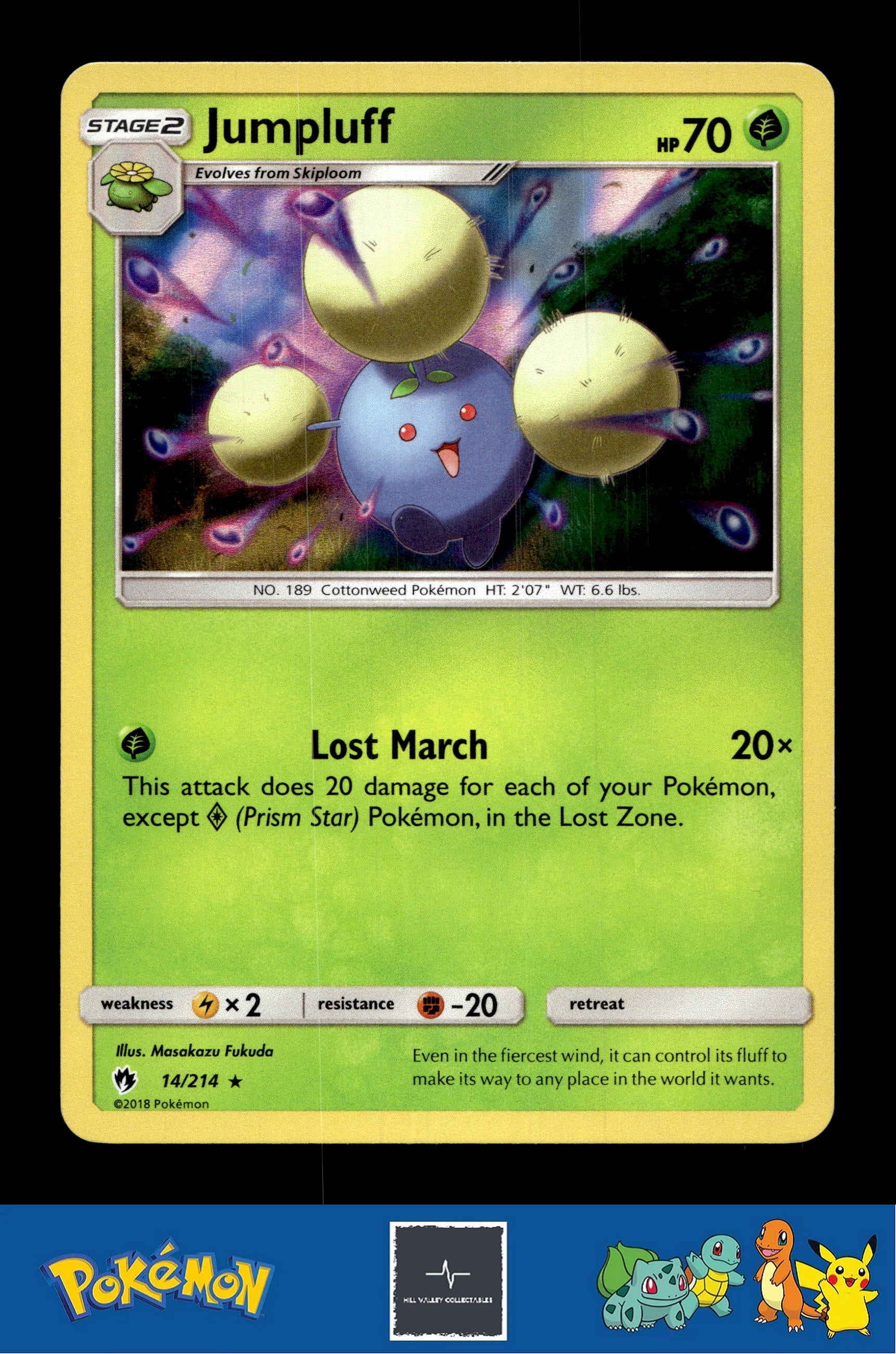 2018 Pokemon SM Lost Thunder 14/214 Jumpluff Holo
