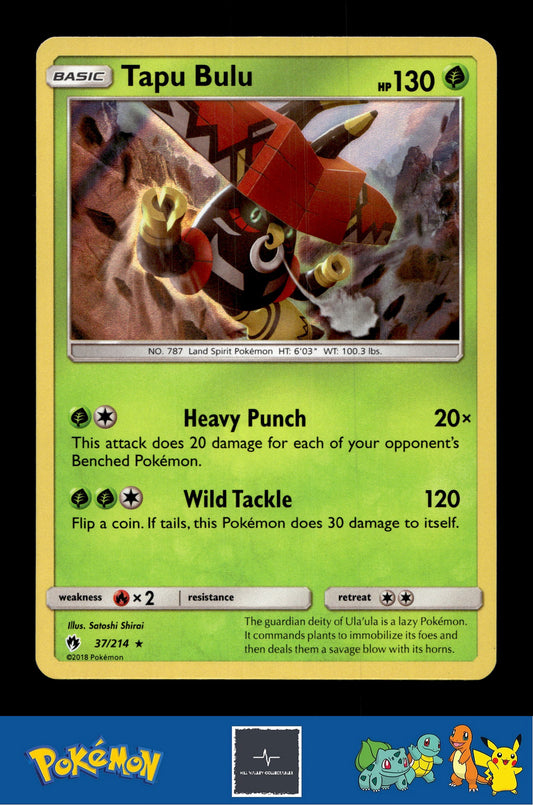 2018 Pokemon SM Lost Thunder 37/214 Tapu Bulu Holo