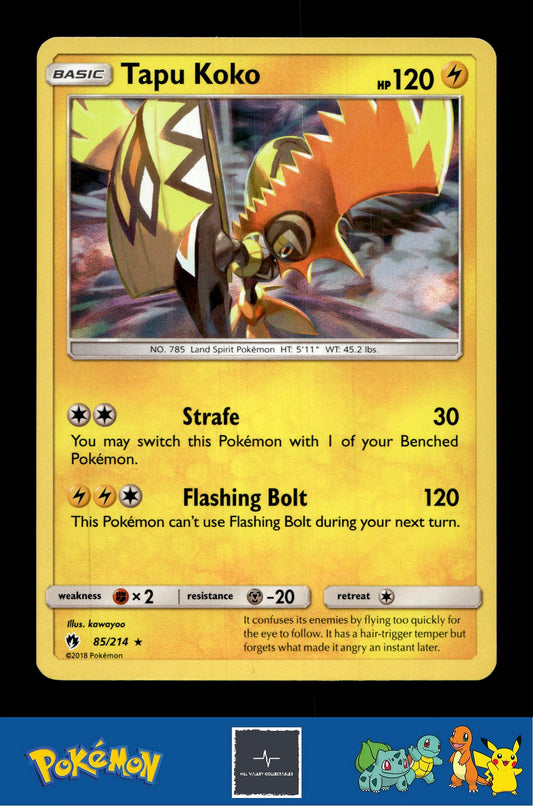 2018 Pokemon SM Lost Thunder 85/214 Tapu Koko Holo
