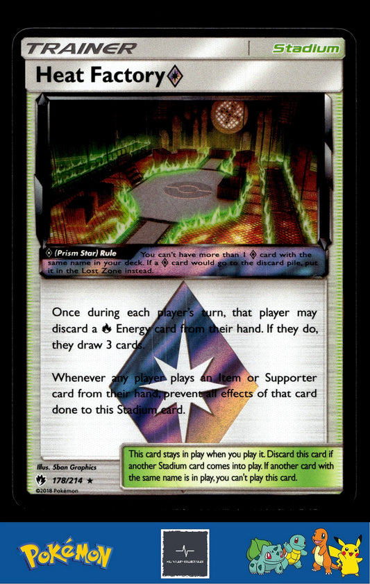 2018 Pokemon SM Lost Thunder 178/214 Heat Factory Prism Star