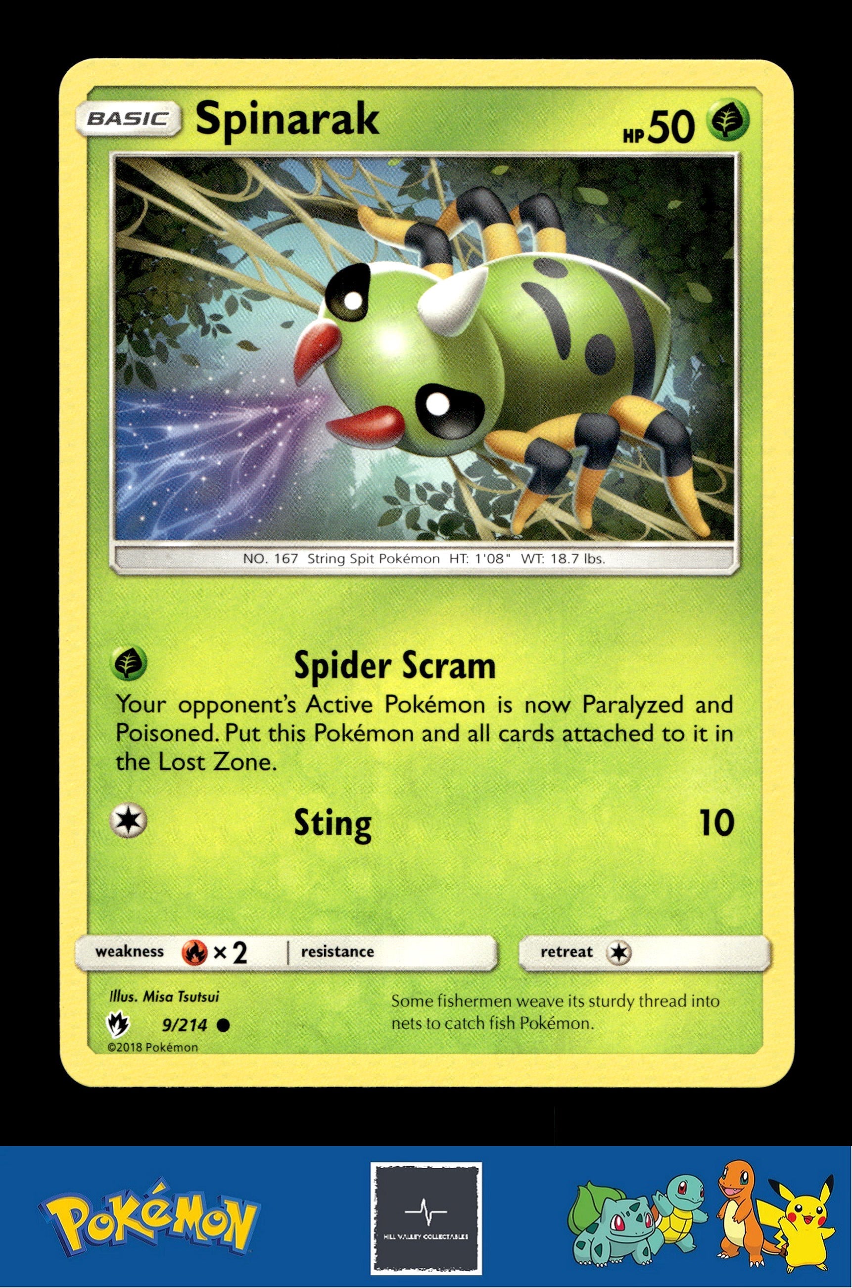 2018 Pokemon SM Lost Thunder 9/214 Spinarak