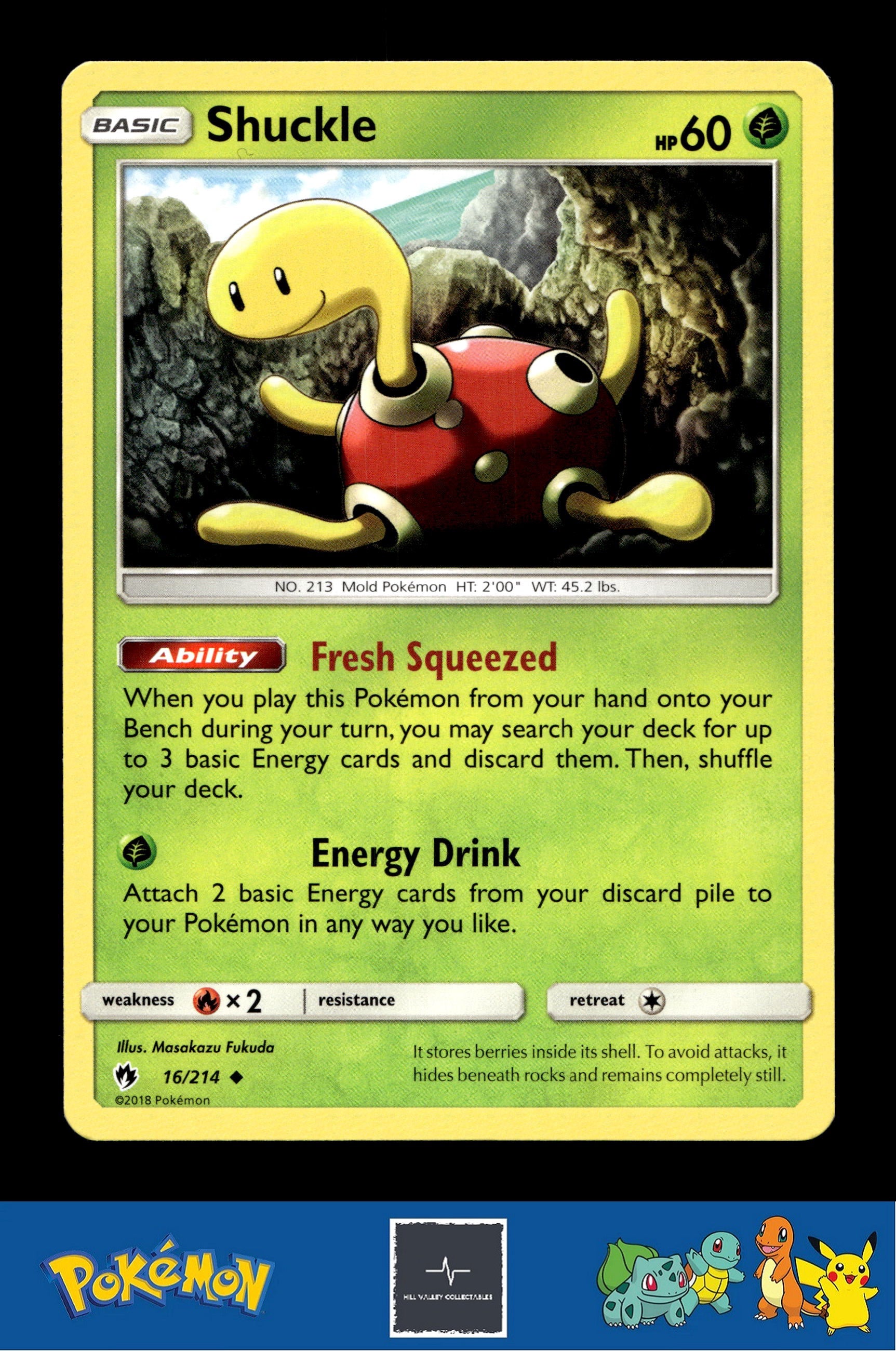 2018 Pokemon SM Lost Thunder 16/214 Shuckle