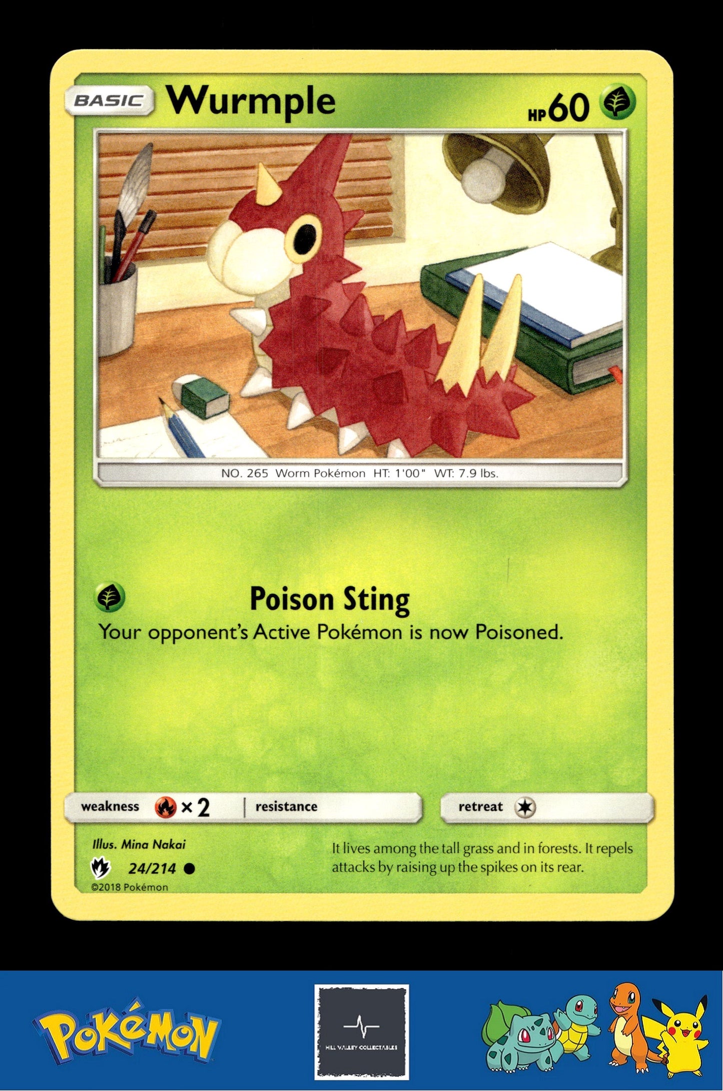 2018 Pokemon SM Lost Thunder 24/214 Wurmple