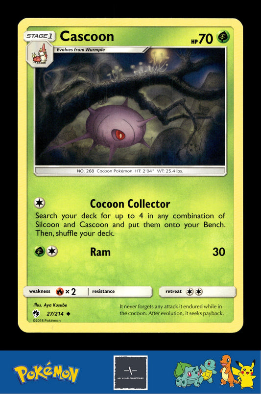 2018 Pokemon SM Lost Thunder 27/214 Cascoon