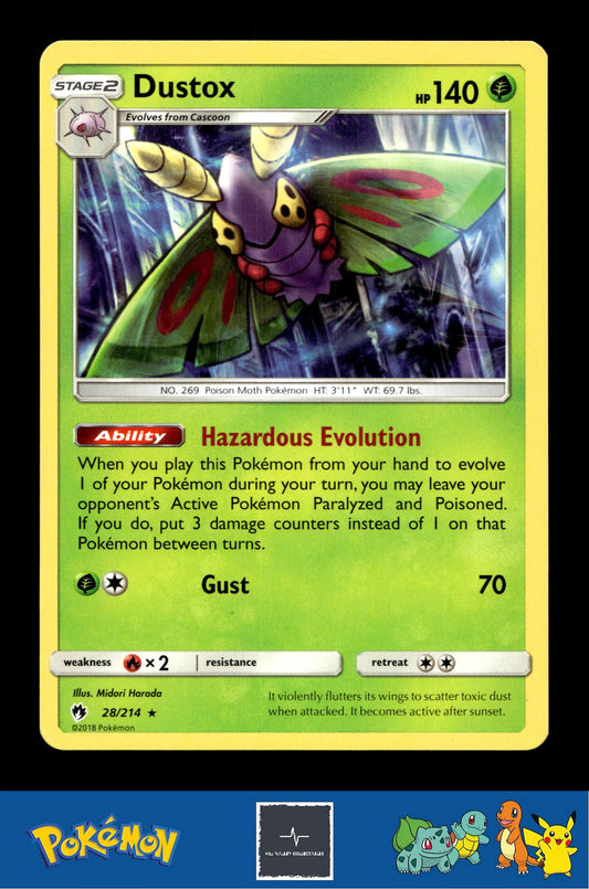 2018 Pokemon SM Lost Thunder 28/214 Dustox