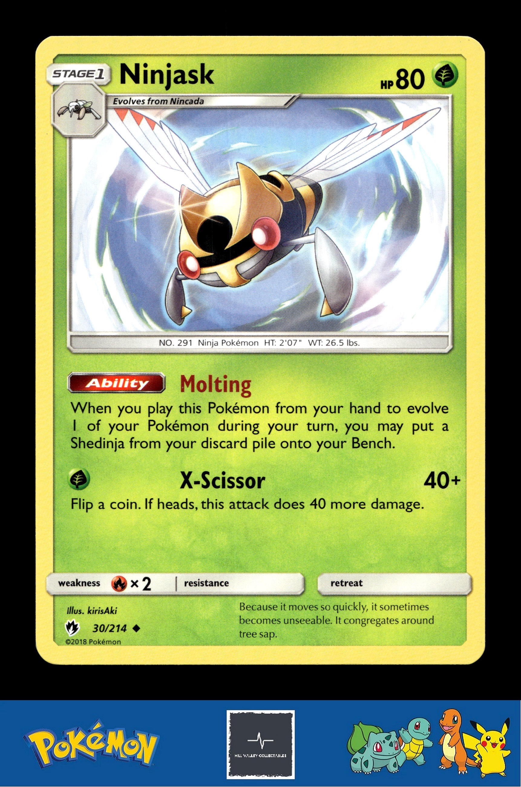 2018 Pokemon SM Lost Thunder 30/214 Ninjask