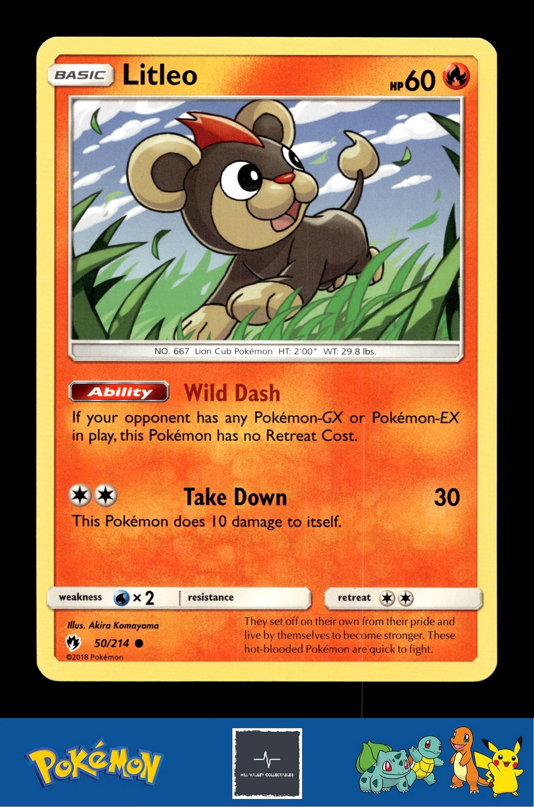 2018 Pokemon SM Lost Thunder 50/214 Litleo