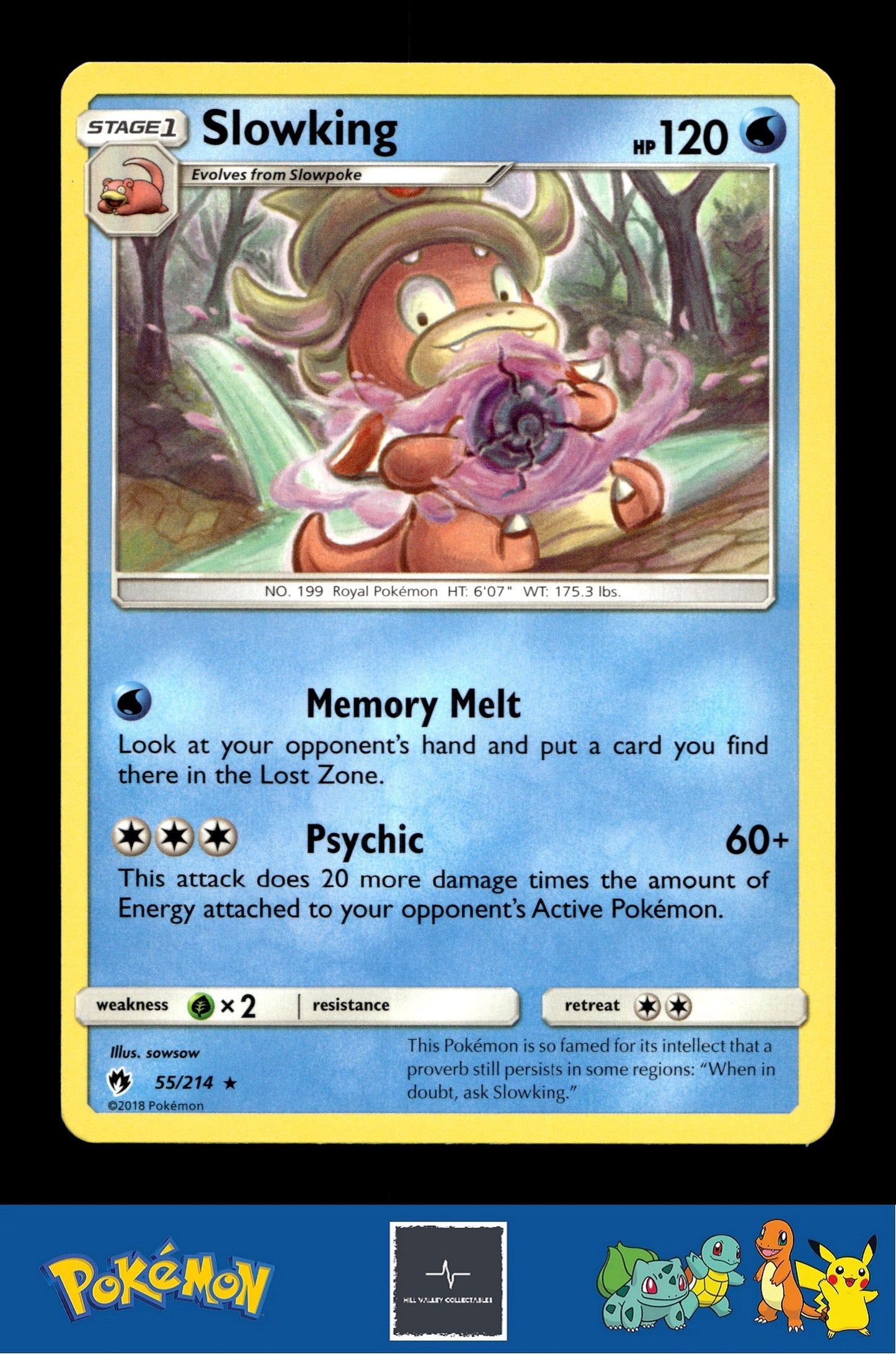 2018 Pokemon SM Lost Thunder 55/214 Slowking Sowsow