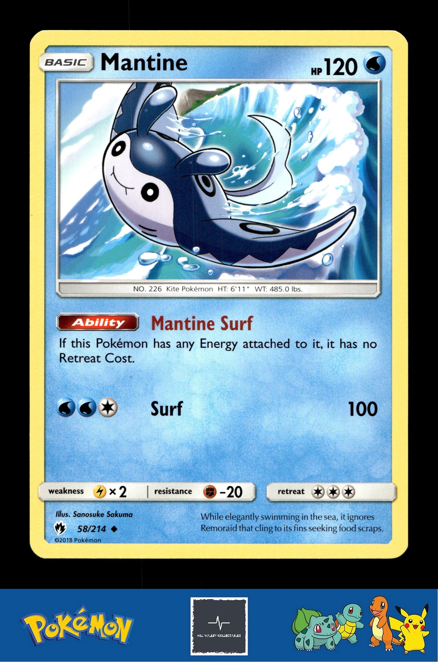 2018 Pokemon SM Lost Thunder 58/214 Mantine