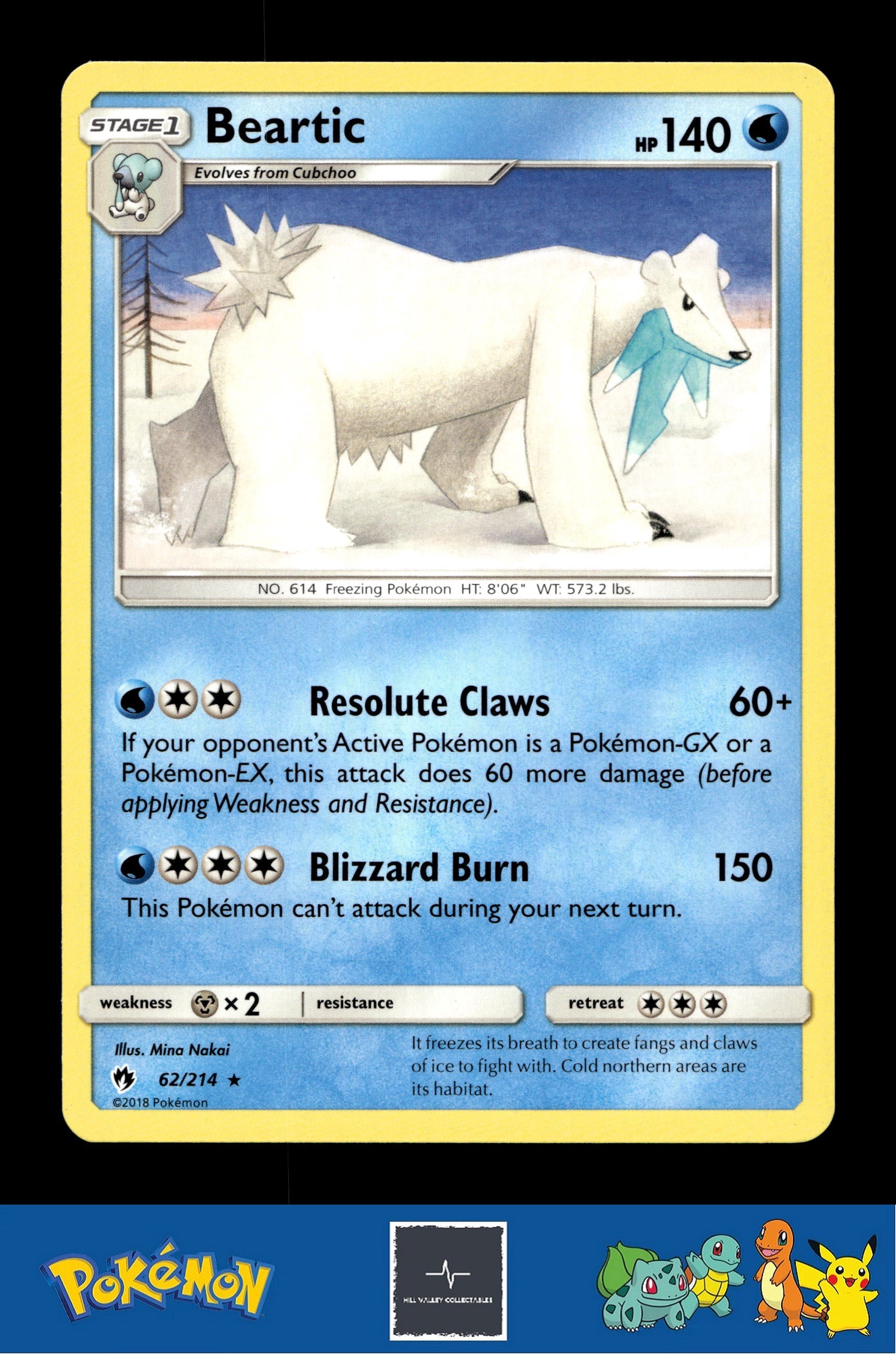 2018 Pokemon SM Lost Thunder 62/214 Beartic