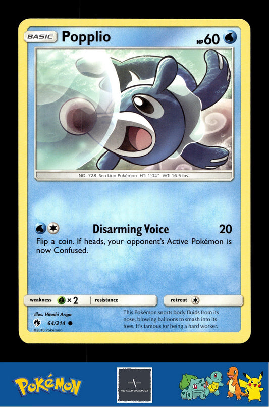 2018 Pokemon SM Lost Thunder 64/214 Popplio