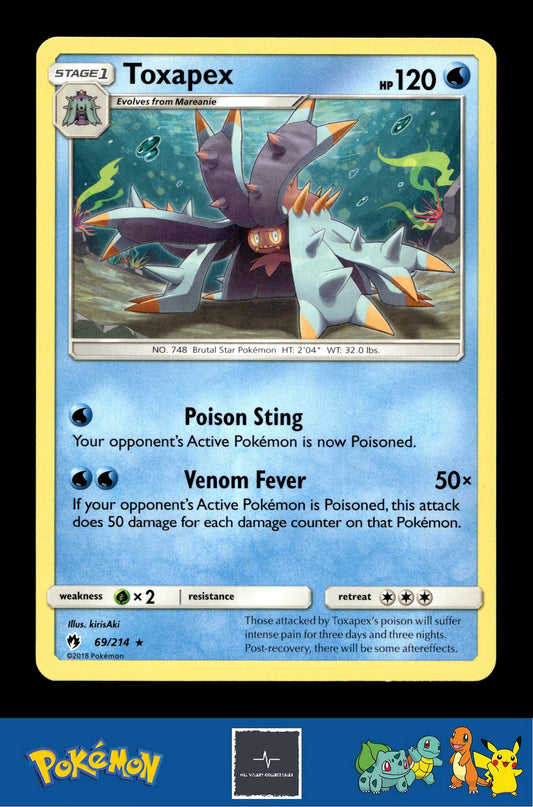 2018 Pokemon SM Lost Thunder 69/214 Toxapex