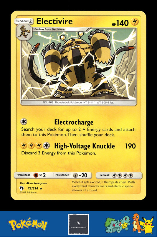 2018 Pokemon SM Lost Thunder 72/214 Electivire