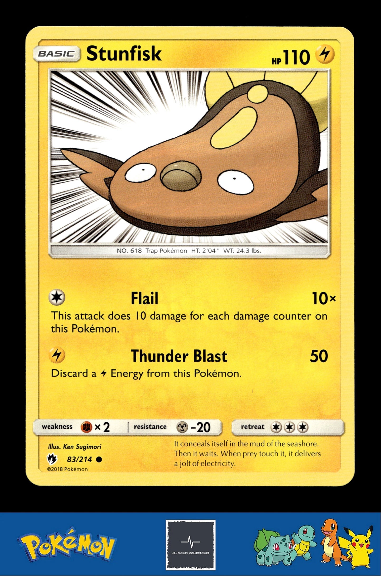 2018 Pokemon SM Lost Thunder 83/214 Stunfisk