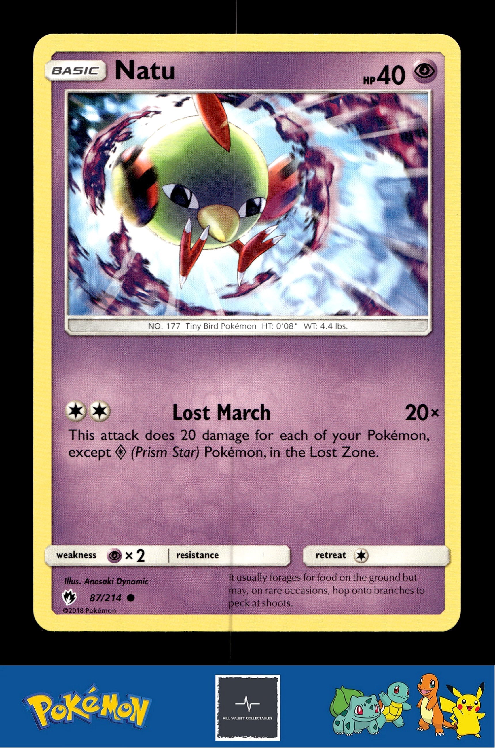 2018 Pokemon SM Lost Thunder 87/214 Natu