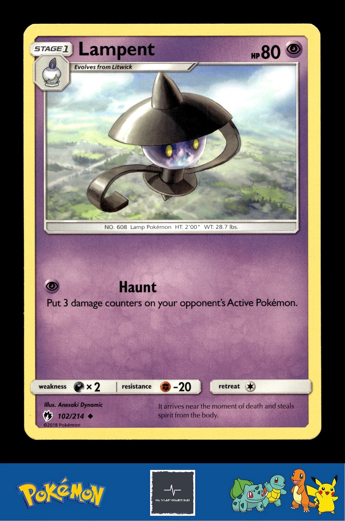 2018 Pokemon SM Lost Thunder 102/214 Lampent