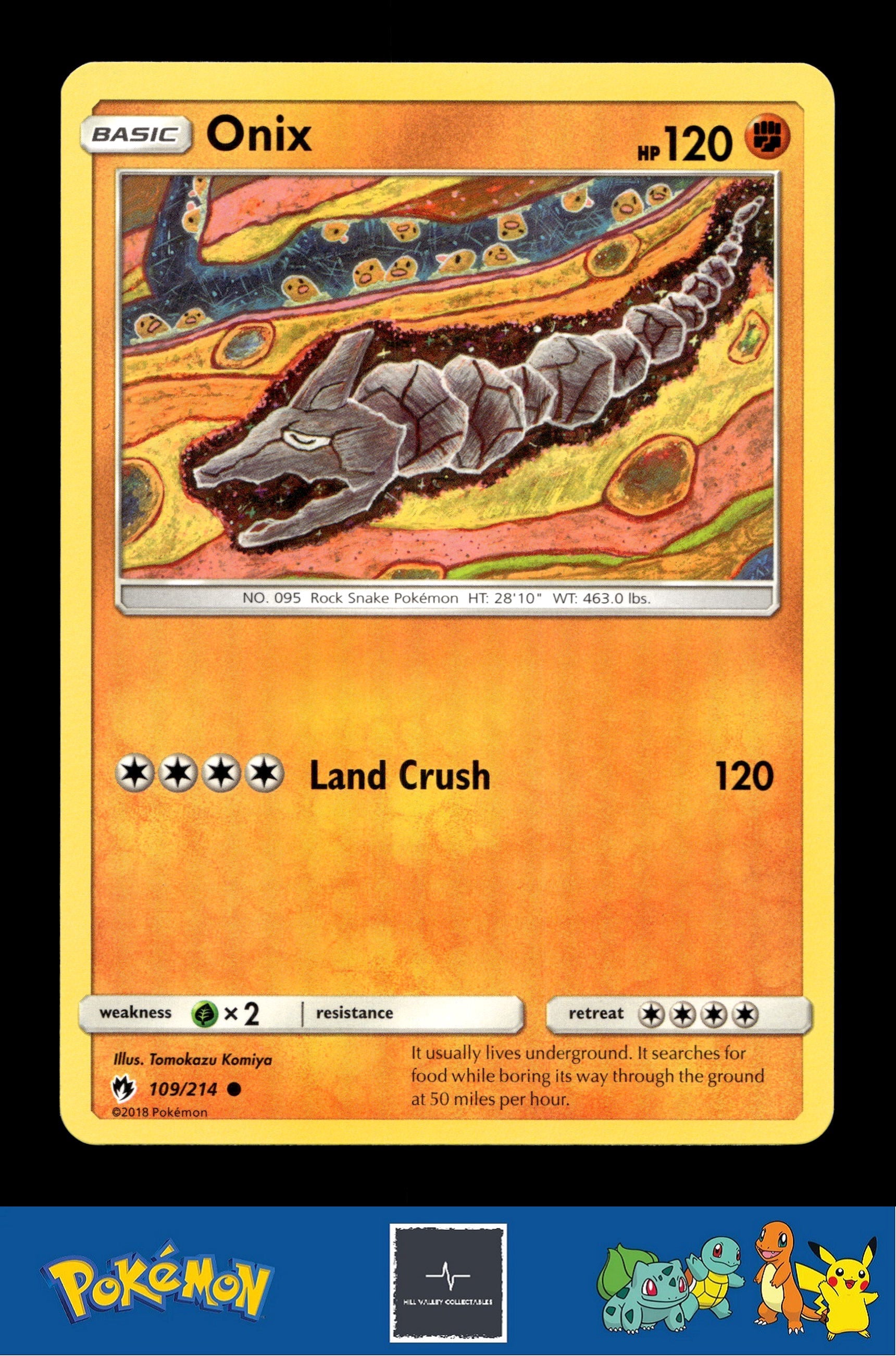 2018 Pokemon SM Lost Thunder 109/214 Onix Komiya