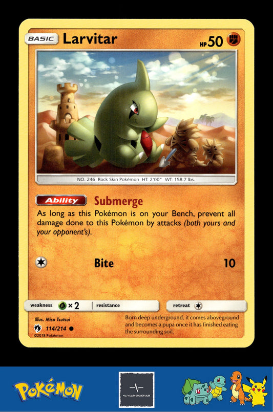 2018 Pokemon SM Lost Thunder 114/214 Larvitar