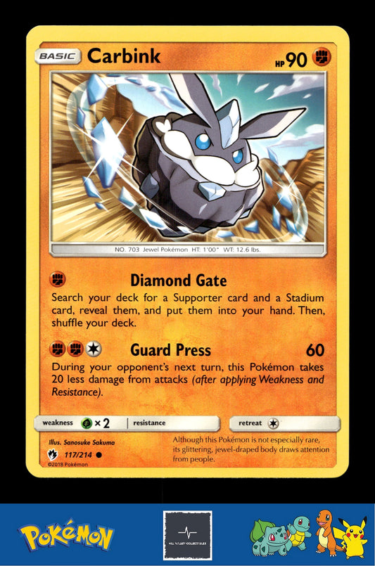 2018 Pokemon SM Lost Thunder 117/214 Carbink