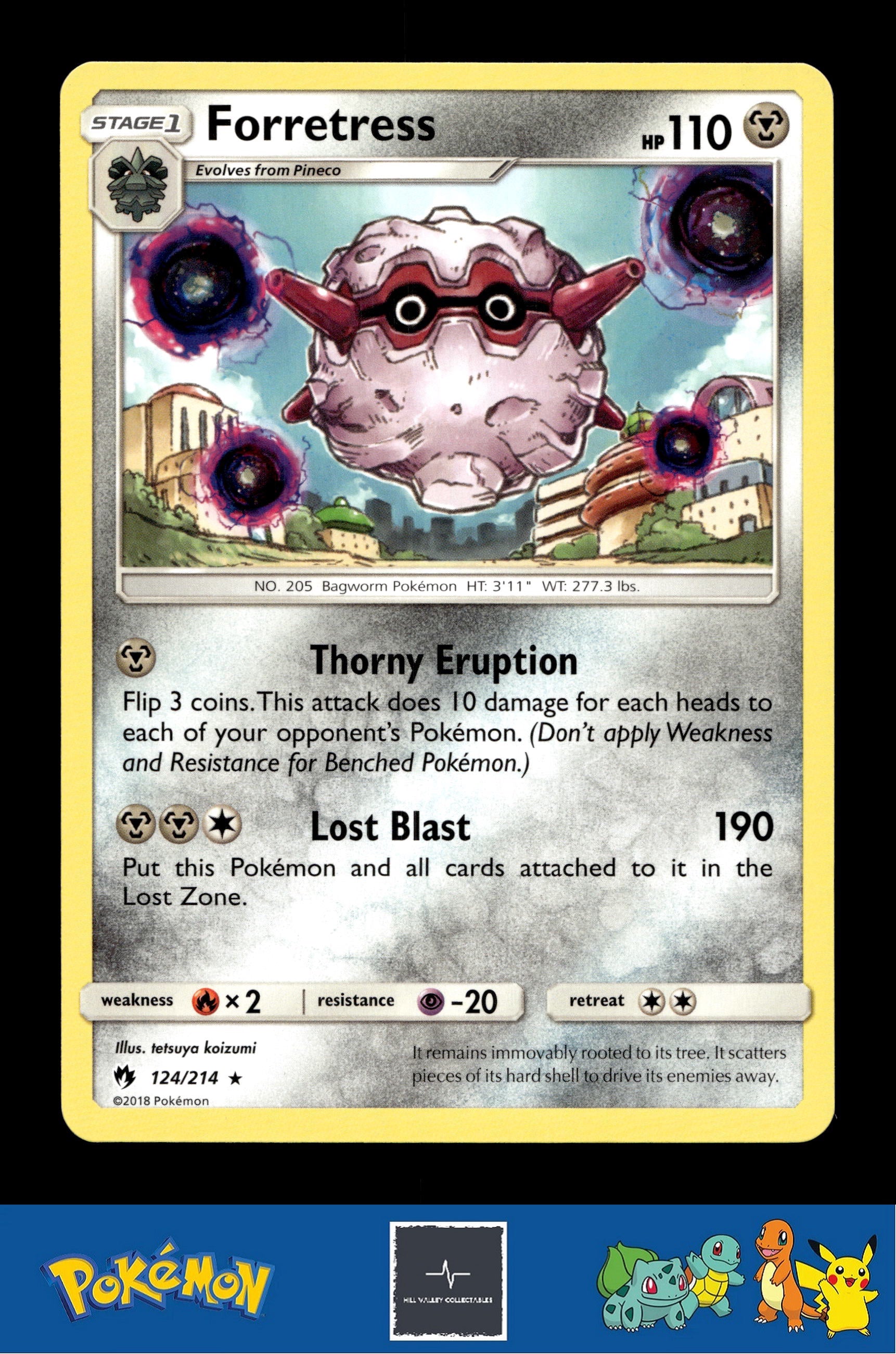 2018 Pokemon SM Lost Thunder 124/214 Forretress