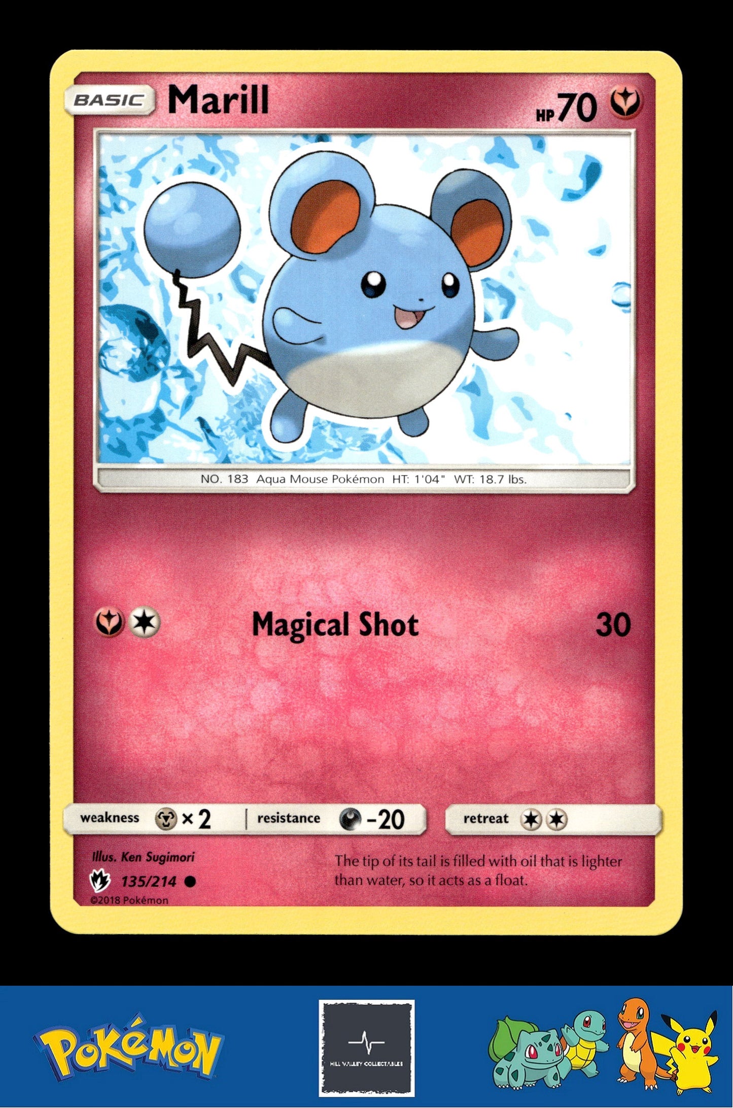 2018 Pokemon SM Lost Thunder 135/214 Marill