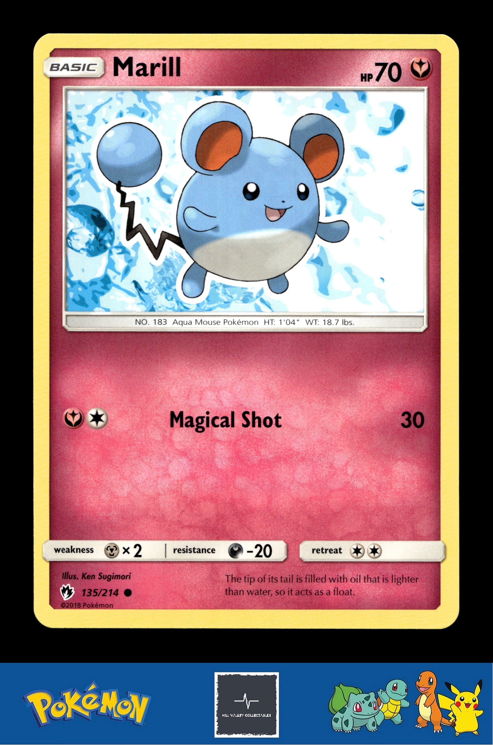 2018 Pokemon SM Lost Thunder 135/214 Marill