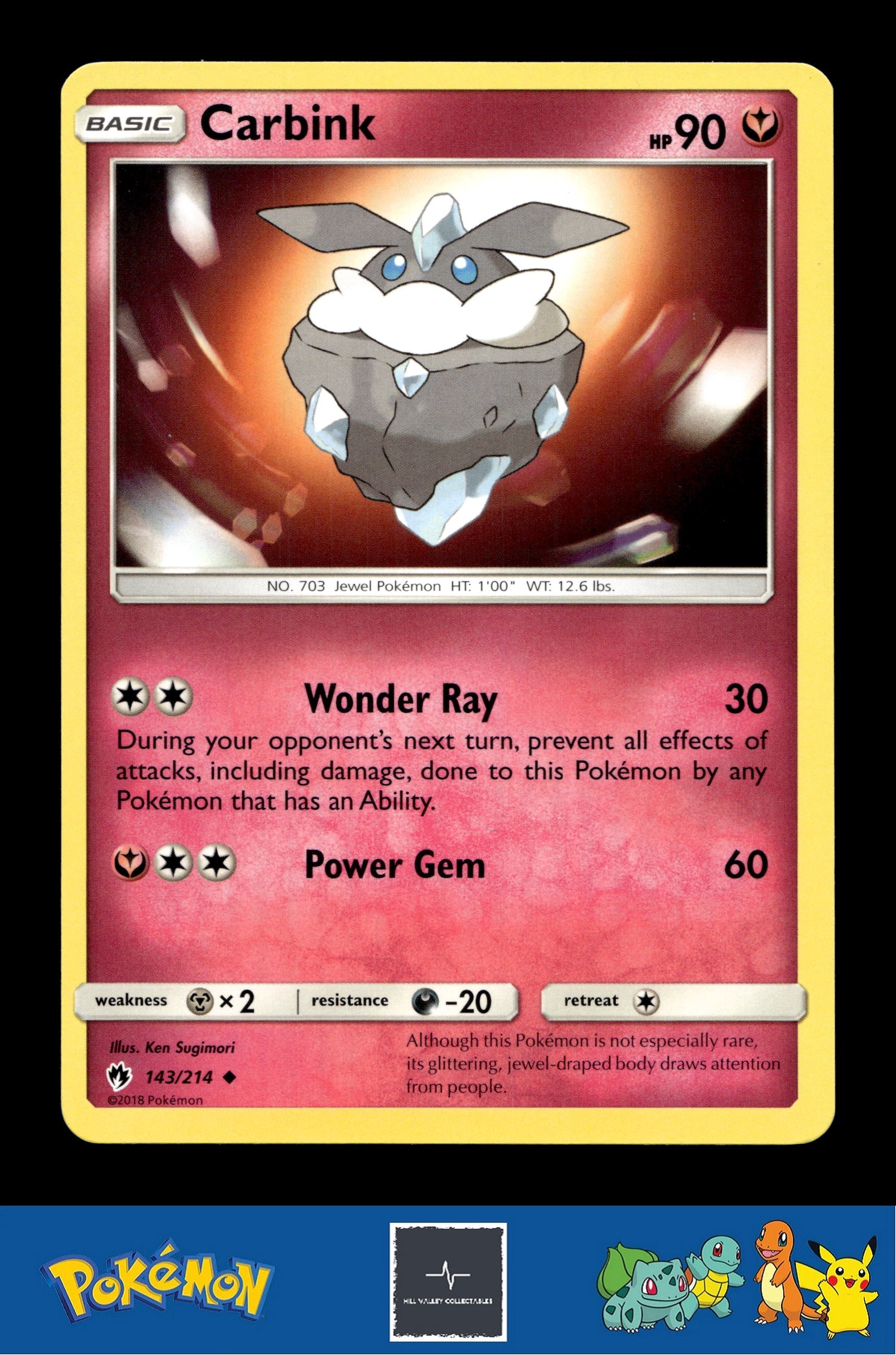 2018 Pokemon SM Lost Thunder 143/214 Carbink