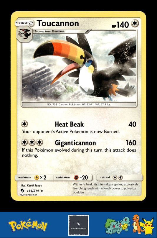 2018 Pokemon SM Lost Thunder 166/214 Toucannon