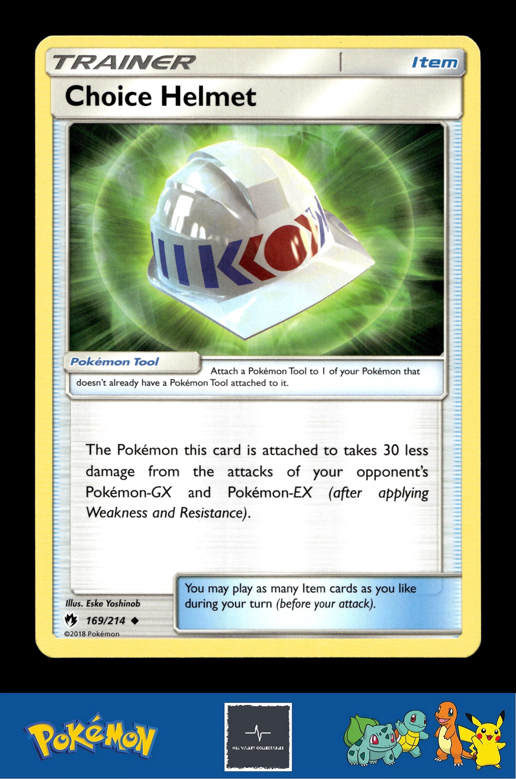 2018 Pokemon SM Lost Thunder 169/214 Choice Helmet