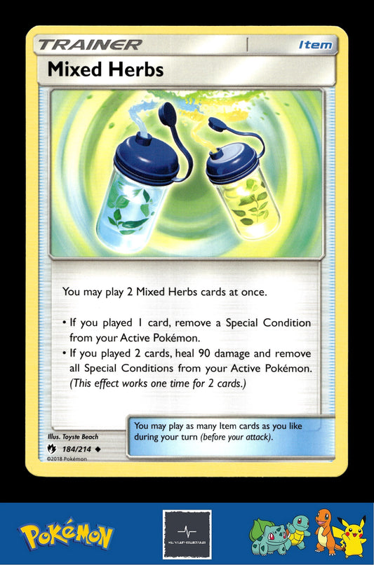 2018 Pokemon SM Lost Thunder 184/214 Mixed Herbs