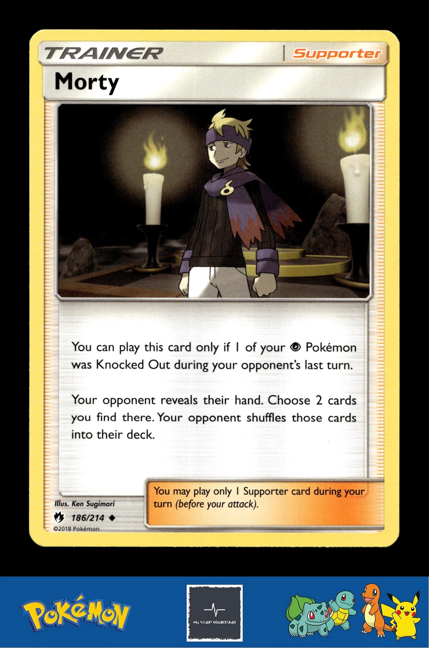 2018 Pokemon SM Lost Thunder 186/214 Morty