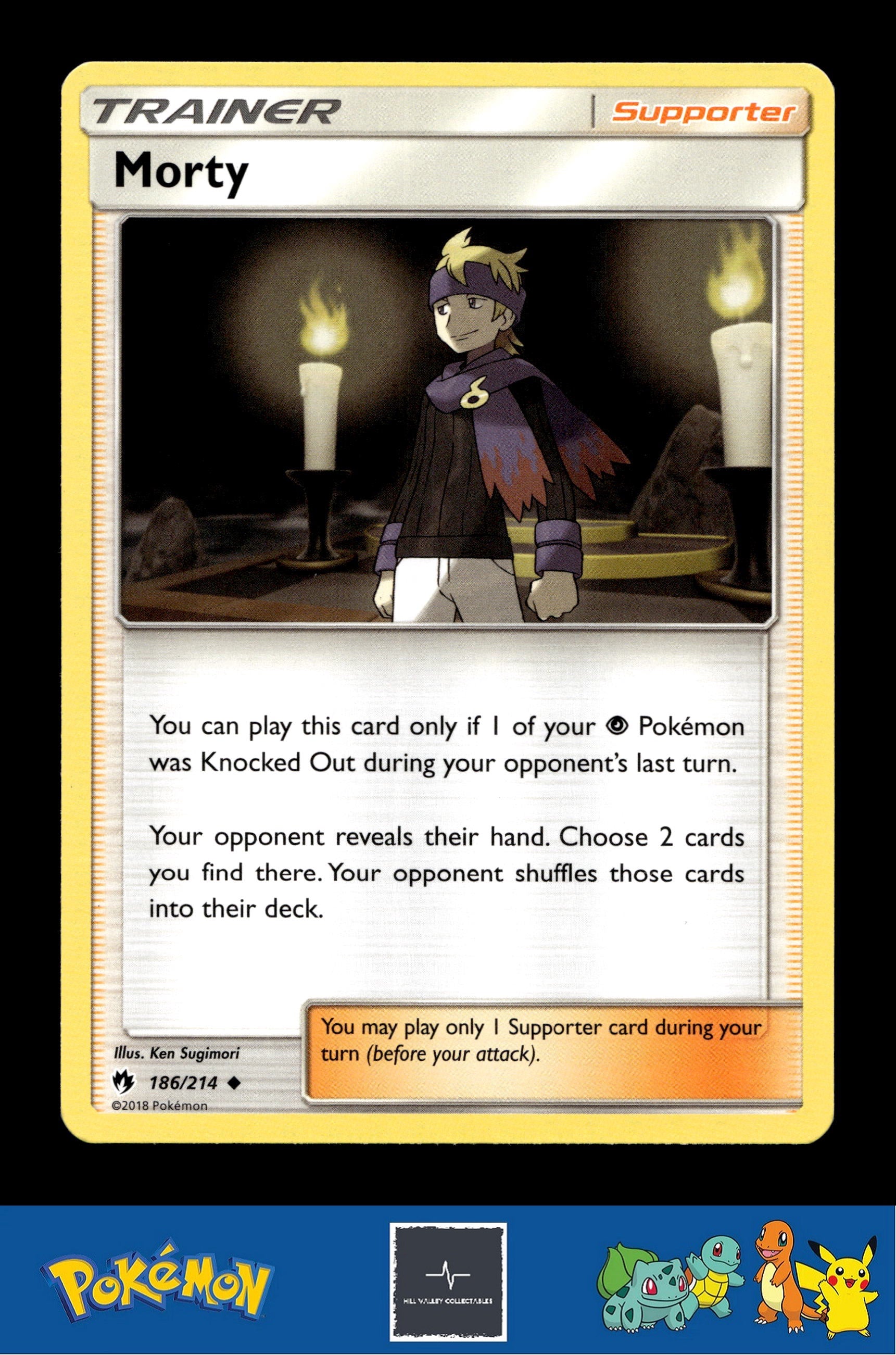 2018 Pokemon SM Lost Thunder 186/214 Morty