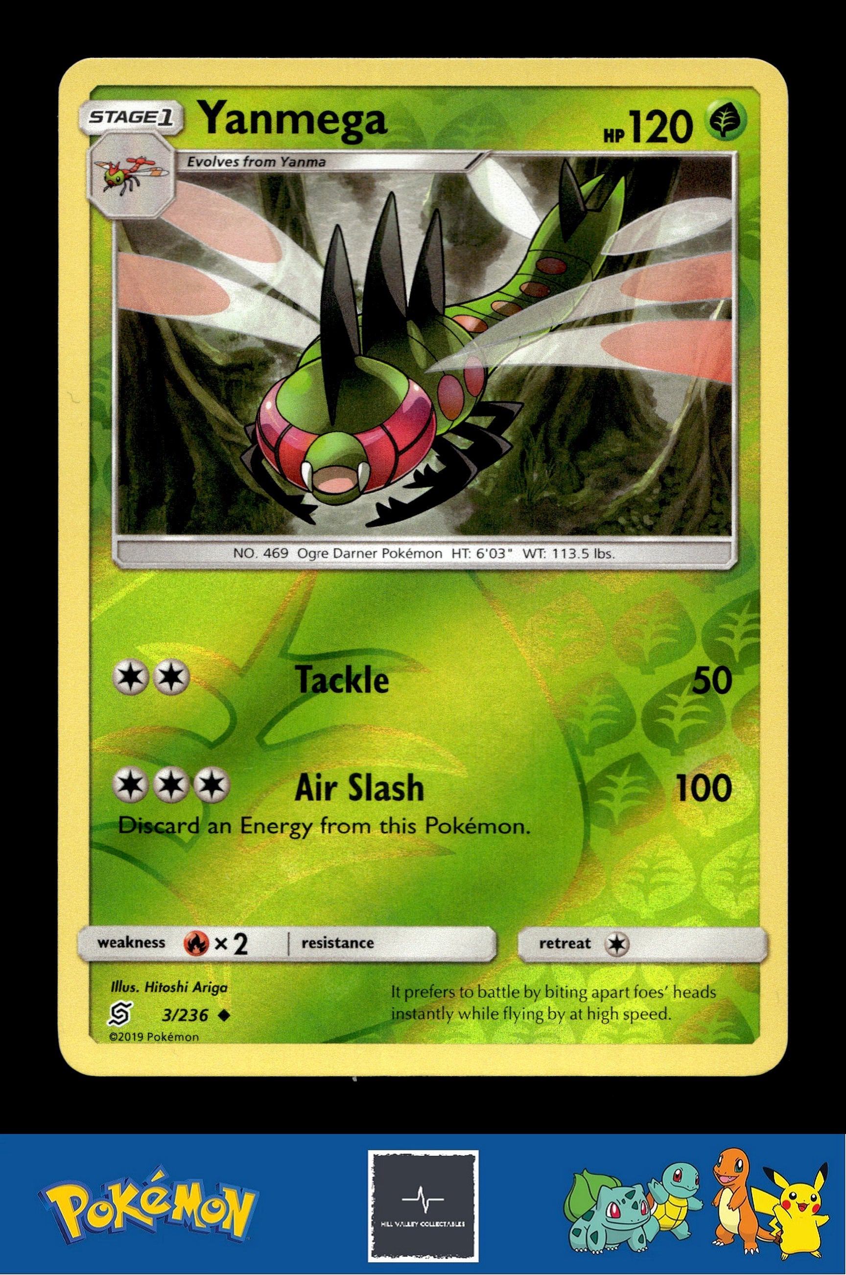 2019 Pokemon SM Unified Minds 3/236 Yanmega Reverse