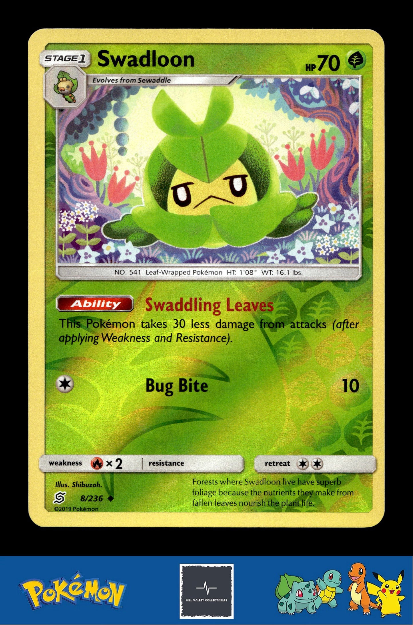 2019 Pokemon SM Unified Minds 8/236 Swadloon Reverse