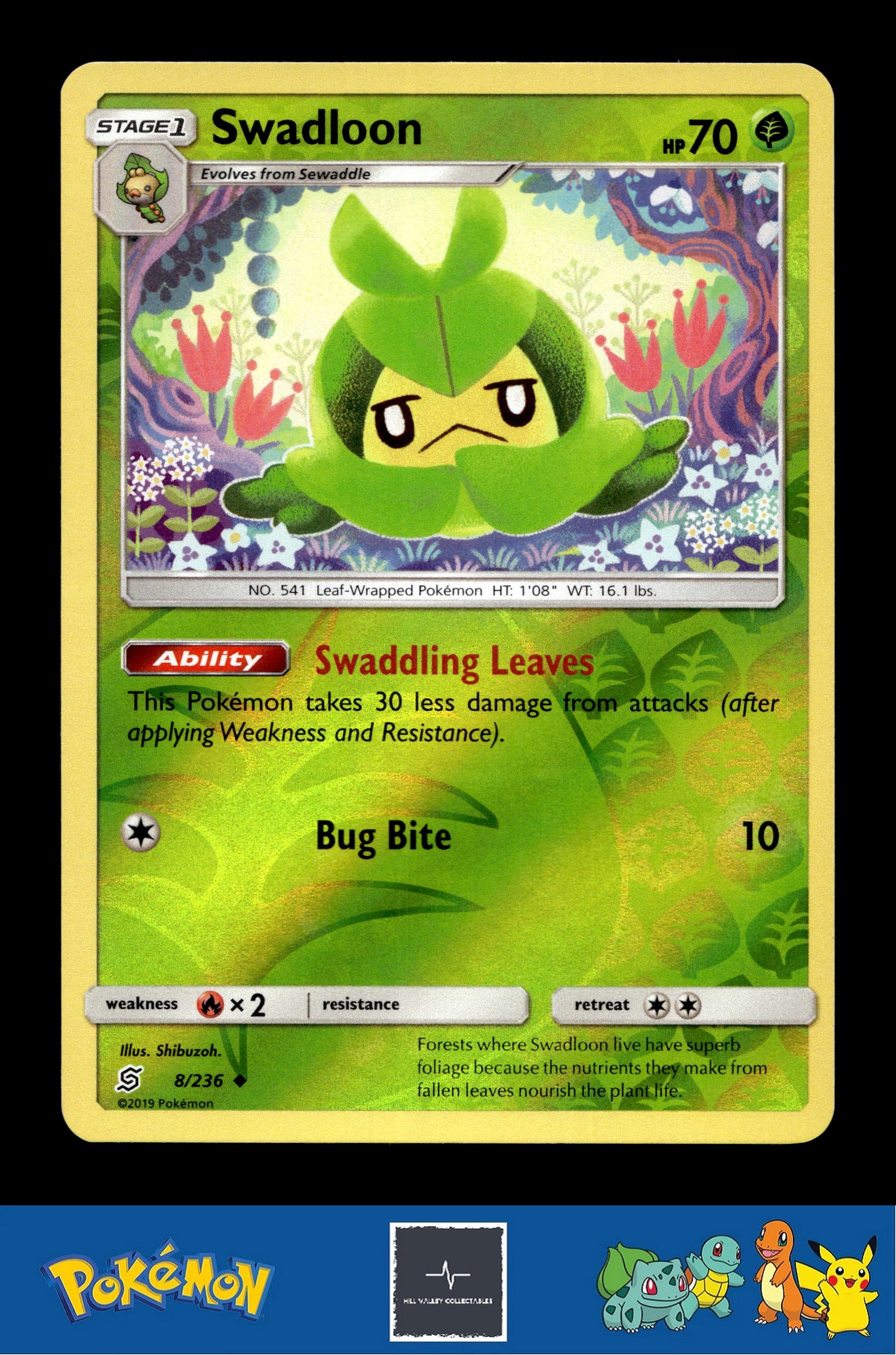 2019 Pokemon SM Unified Minds 8/236 Swadloon Reverse