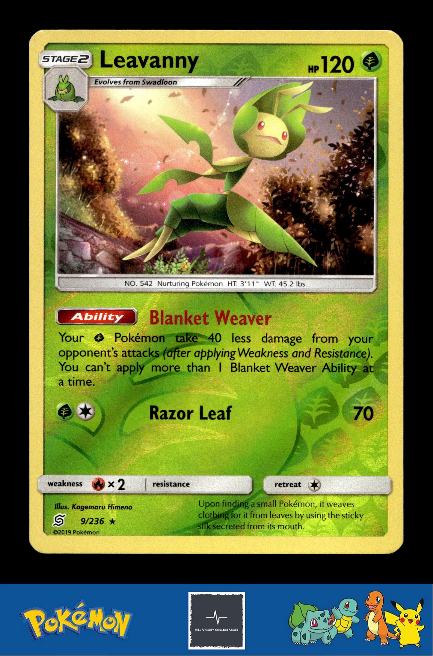 2019 Pokemon SM Unified Minds 9/236 Leavanny Reverse