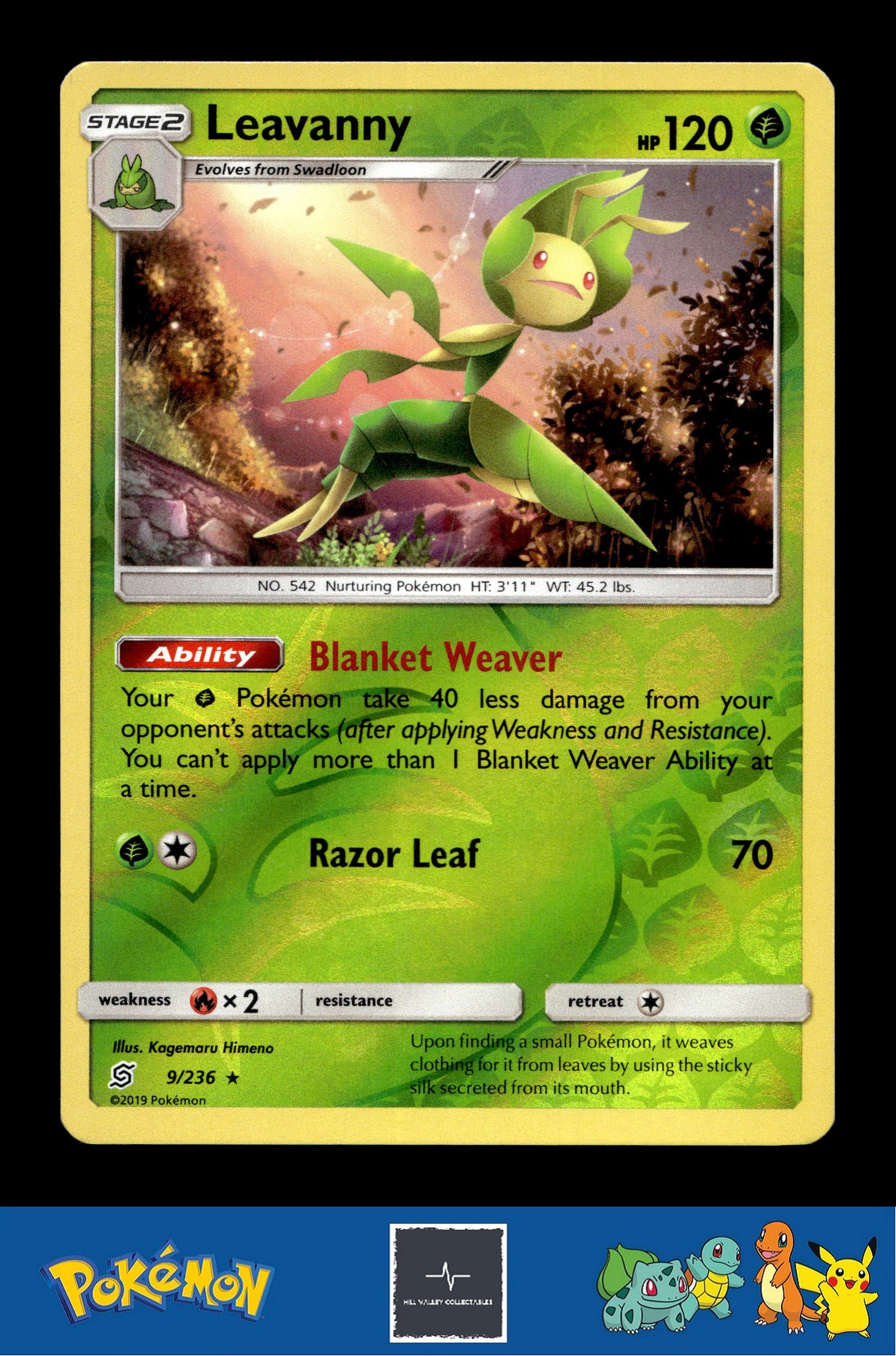 2019 Pokemon SM Unified Minds 9/236 Leavanny Reverse