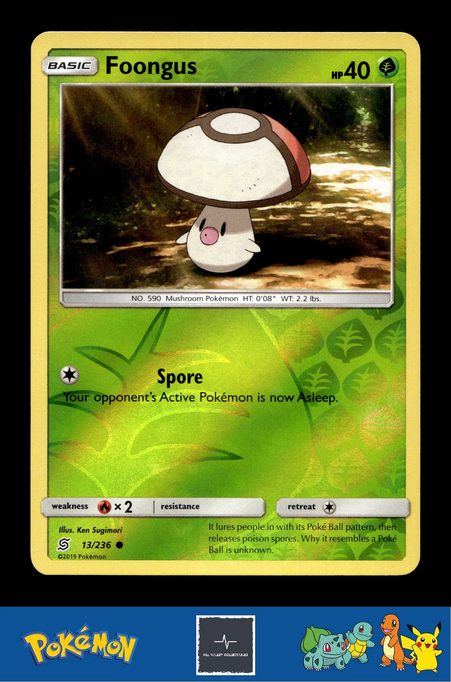 2019 Pokemon SM Unified Minds 13/236 Foongus Reverse