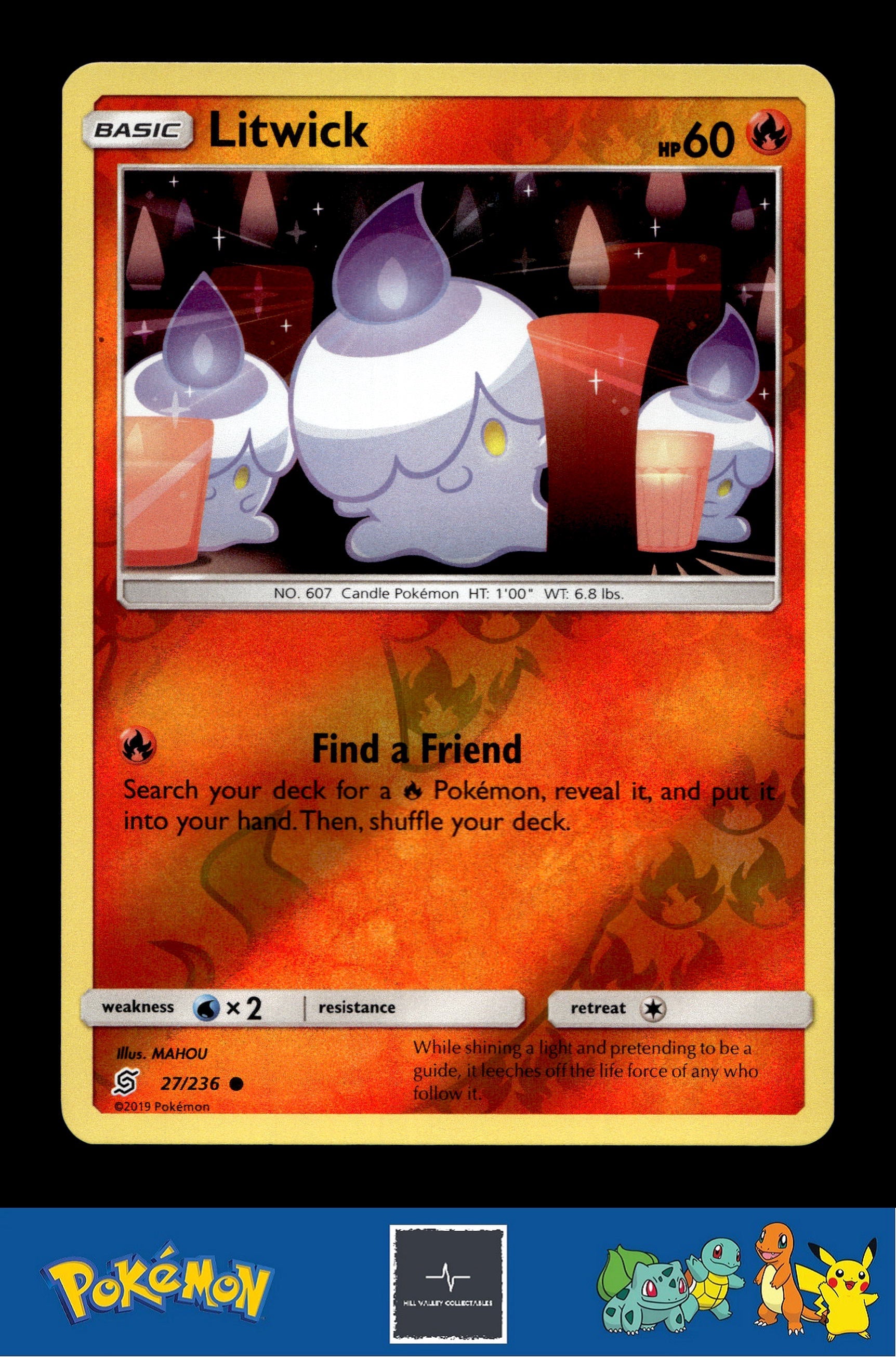 2019 Pokemon SM Unified Minds 27/236 Litwick Reverse