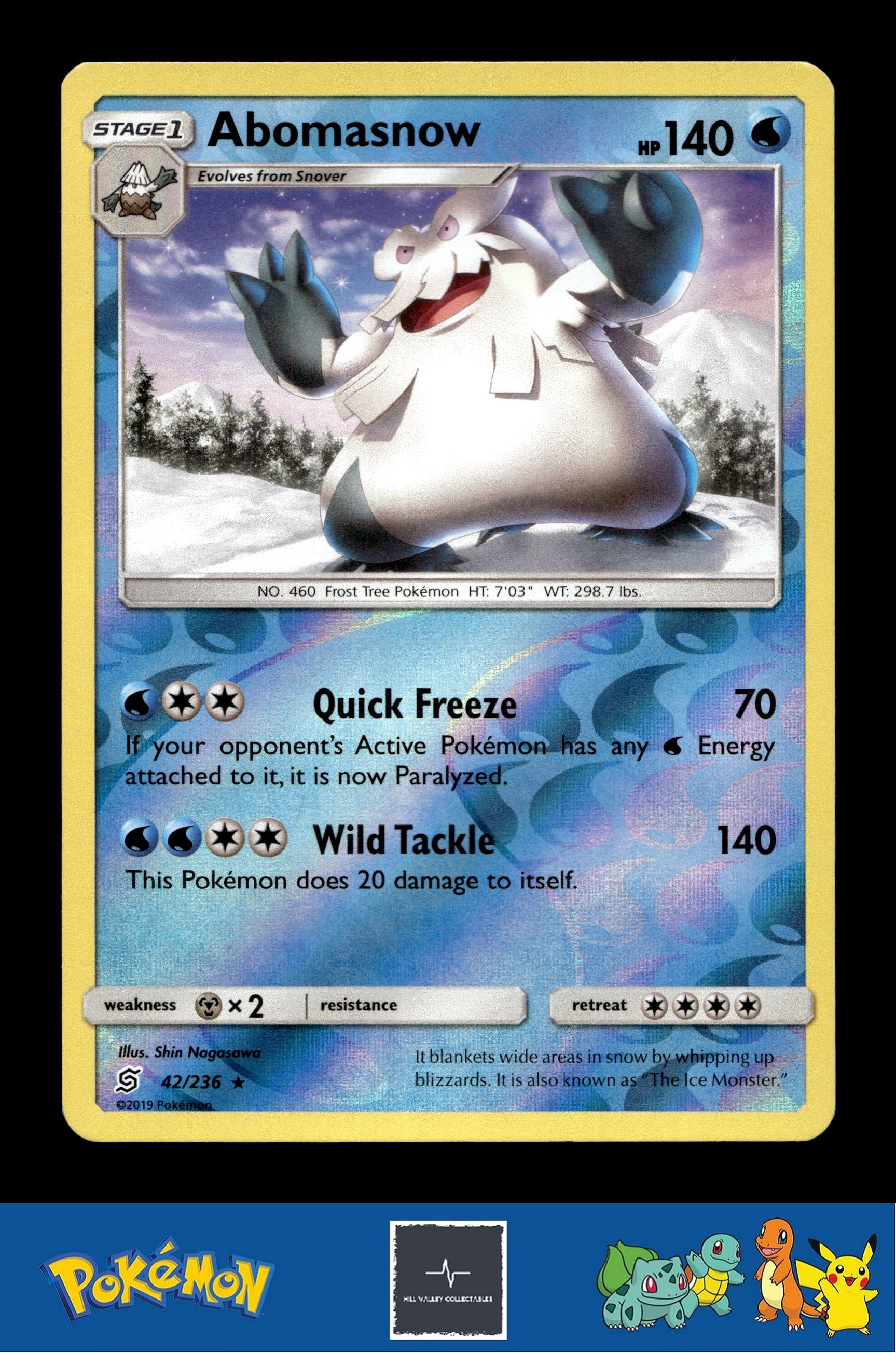 2019 Pokemon SM Unified Minds 42/236 Abomasnow Reverse