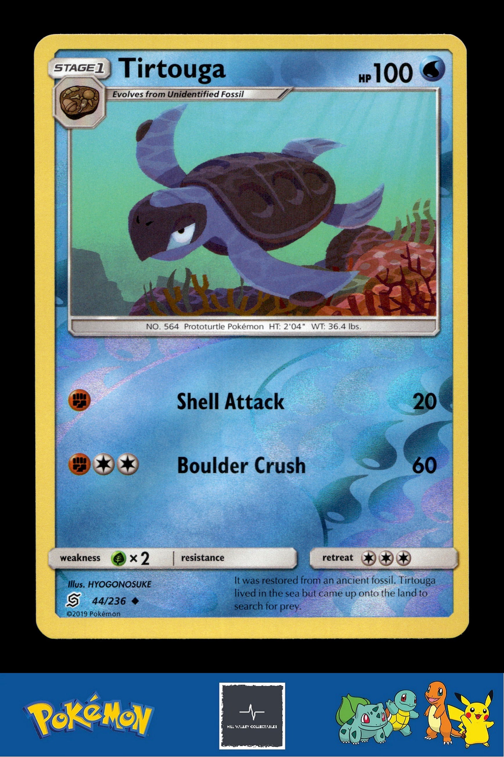 2019 Pokemon SM Unified Minds 44/236 Tirtouga Reverse
