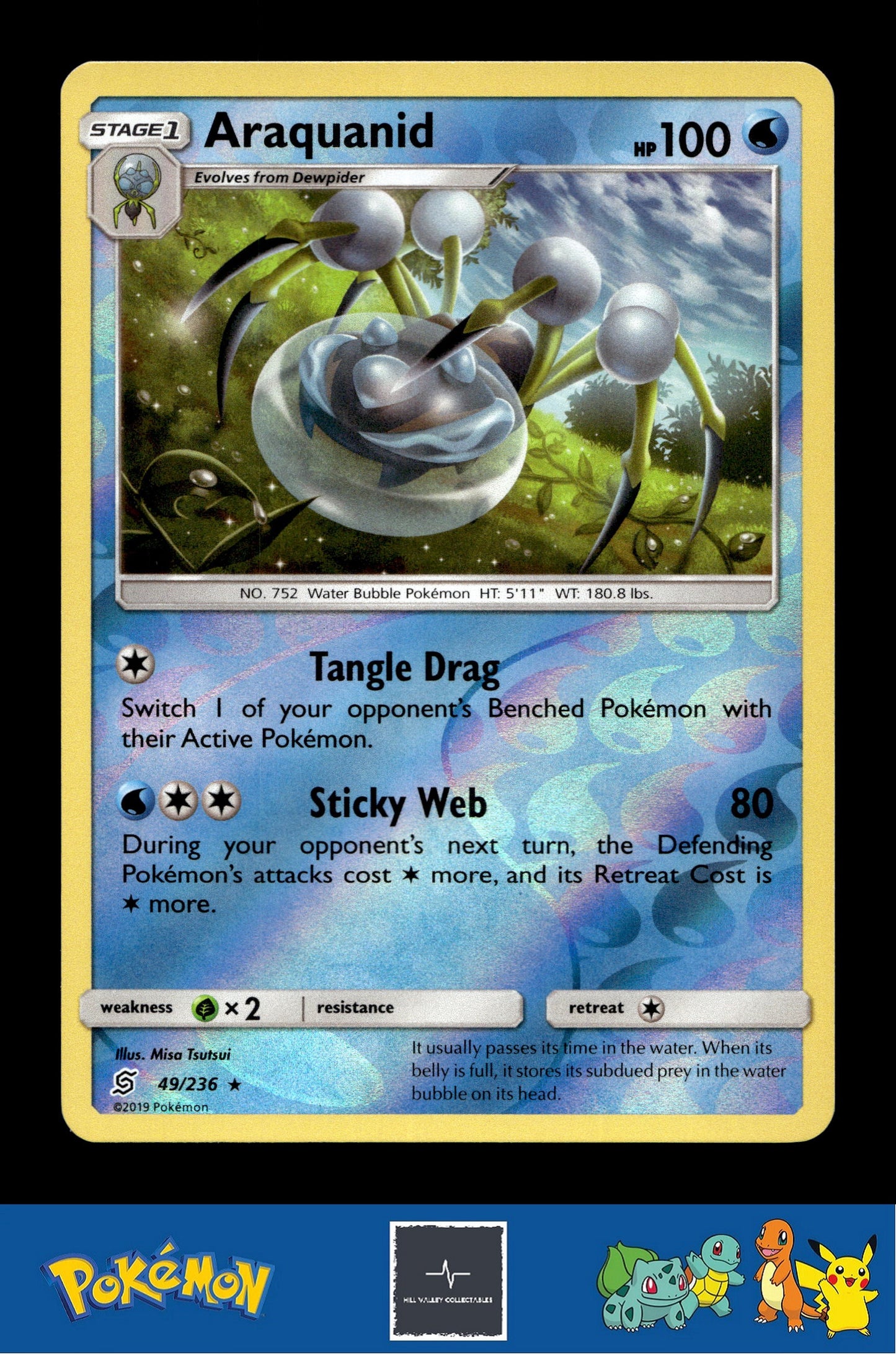 2019 Pokemon SM Unified Minds 49/236 Araquanid Reverse