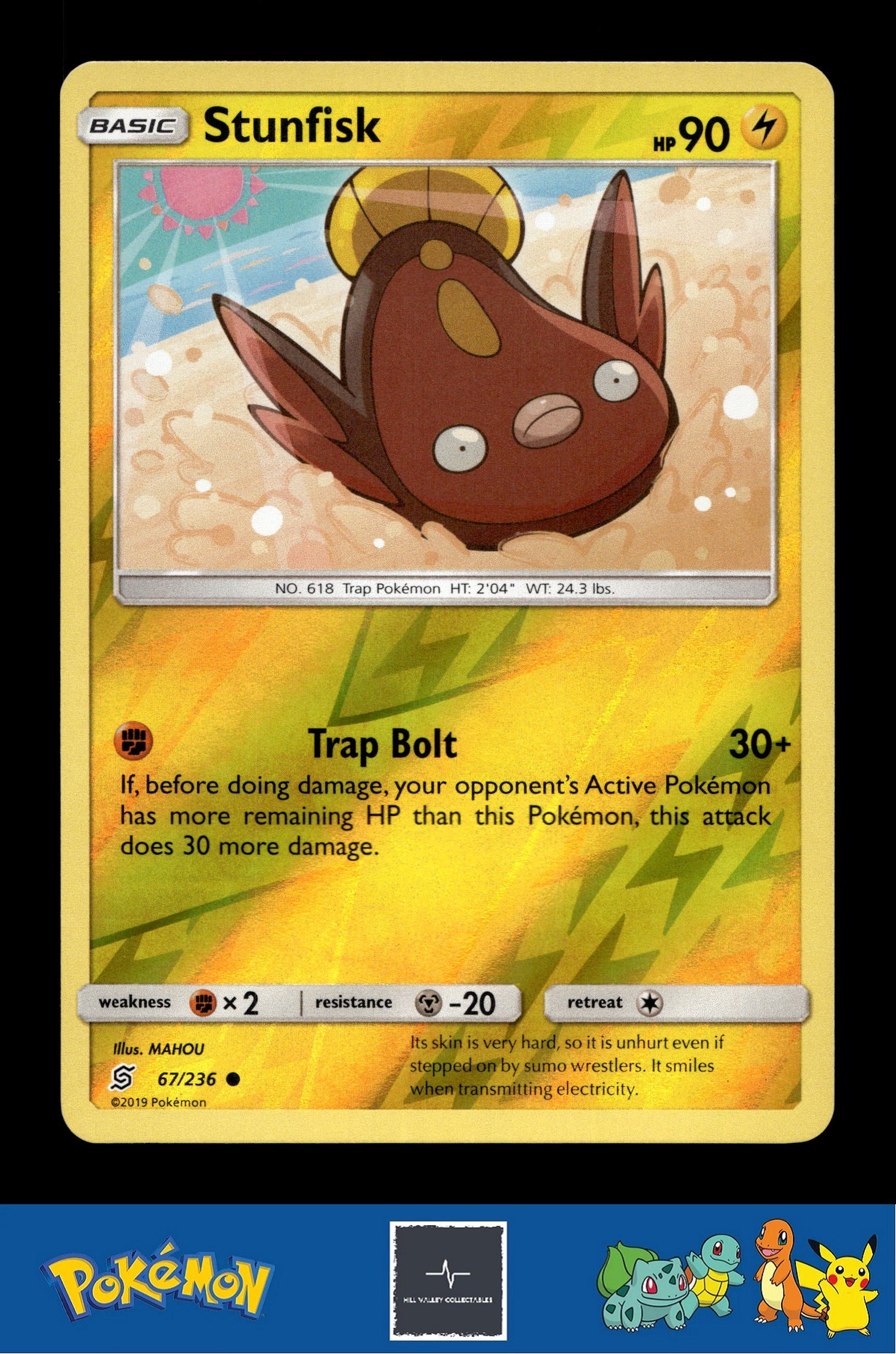 2019 Pokemon SM Unified Minds 67/236 Stunfisk Reverse