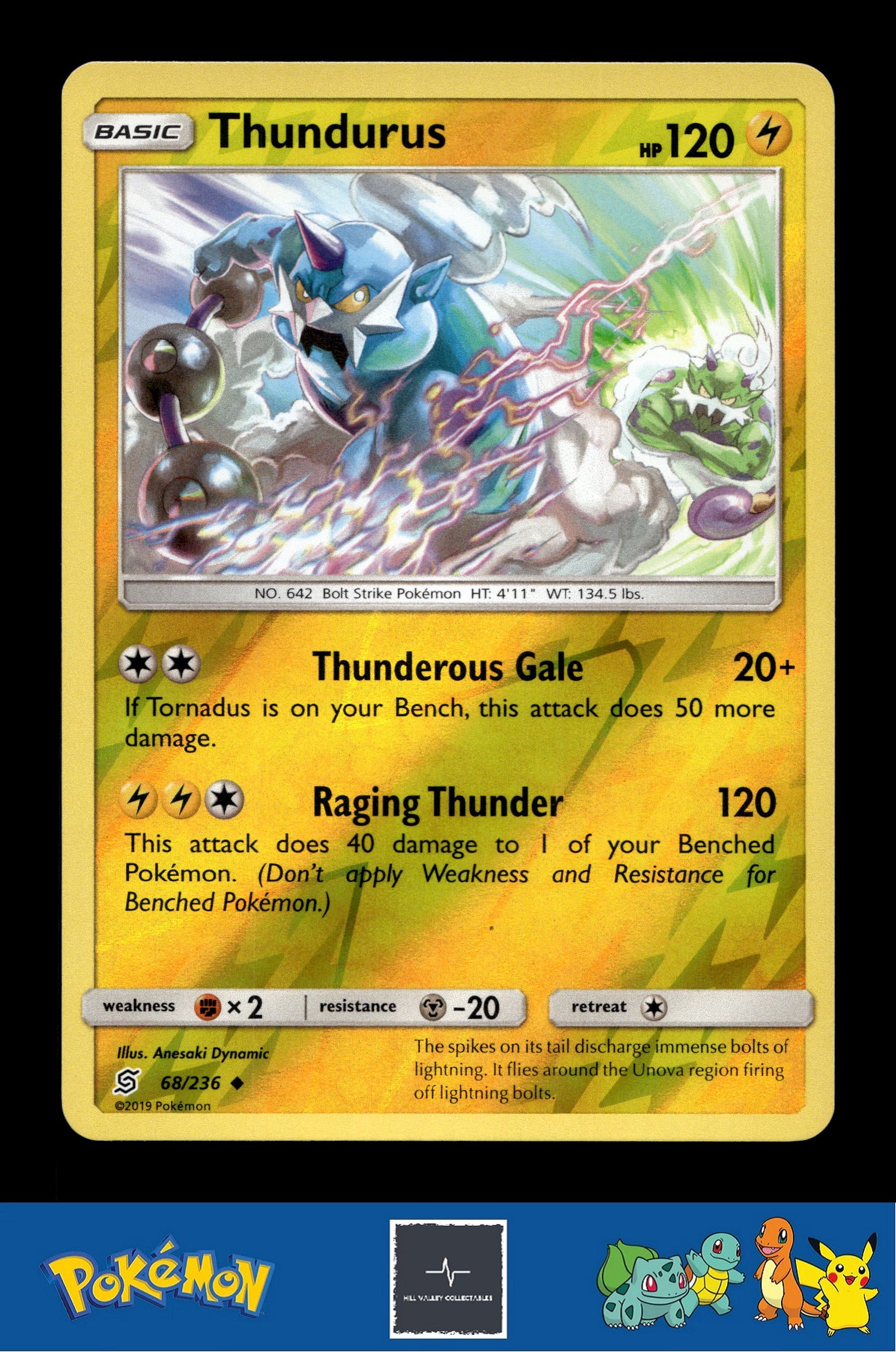 2019 Pokemon SM Unified Minds 68/236 Thundurus Reverse