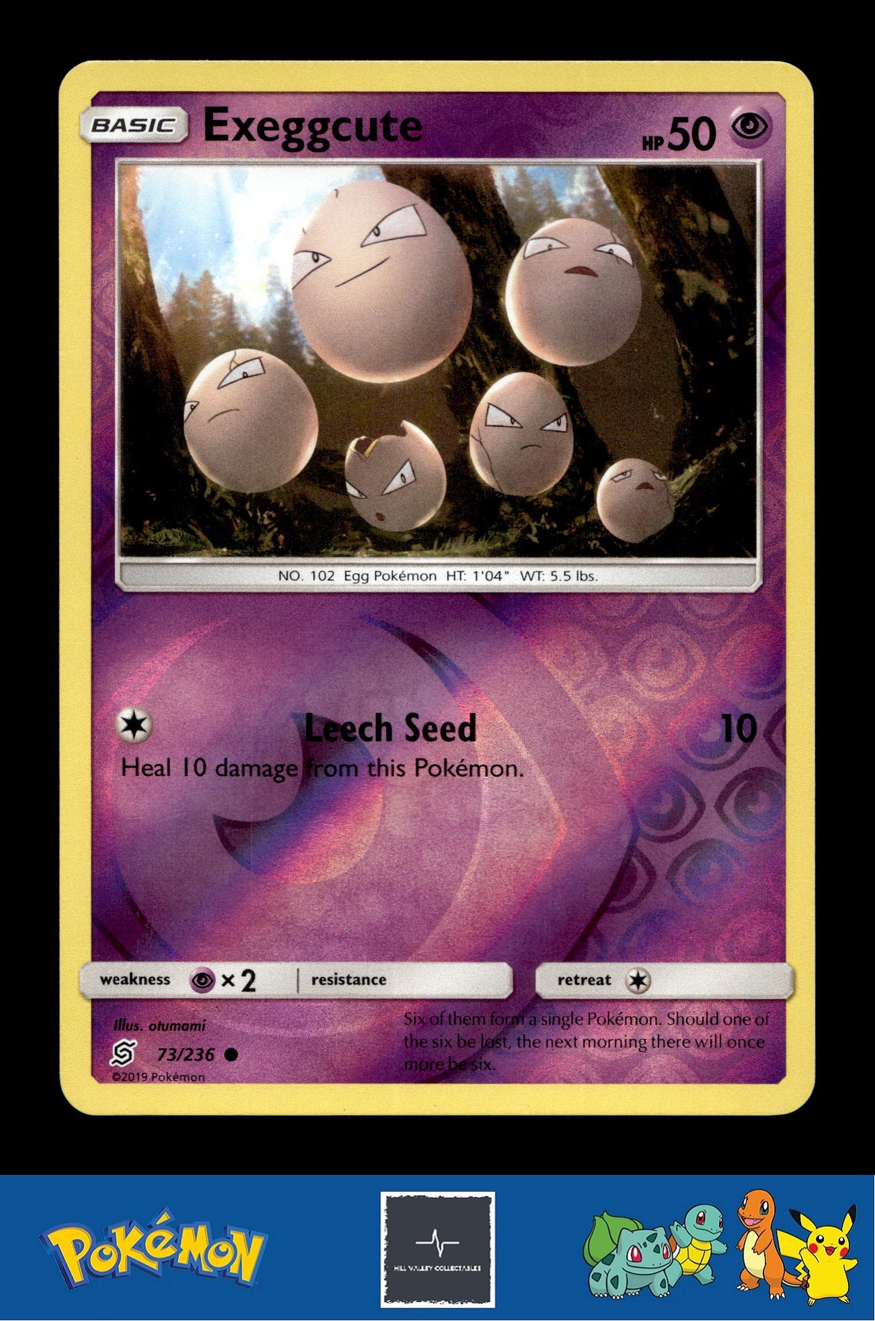 2019 Pokemon SM Unified Minds 73/236 Exeggcute Reverse