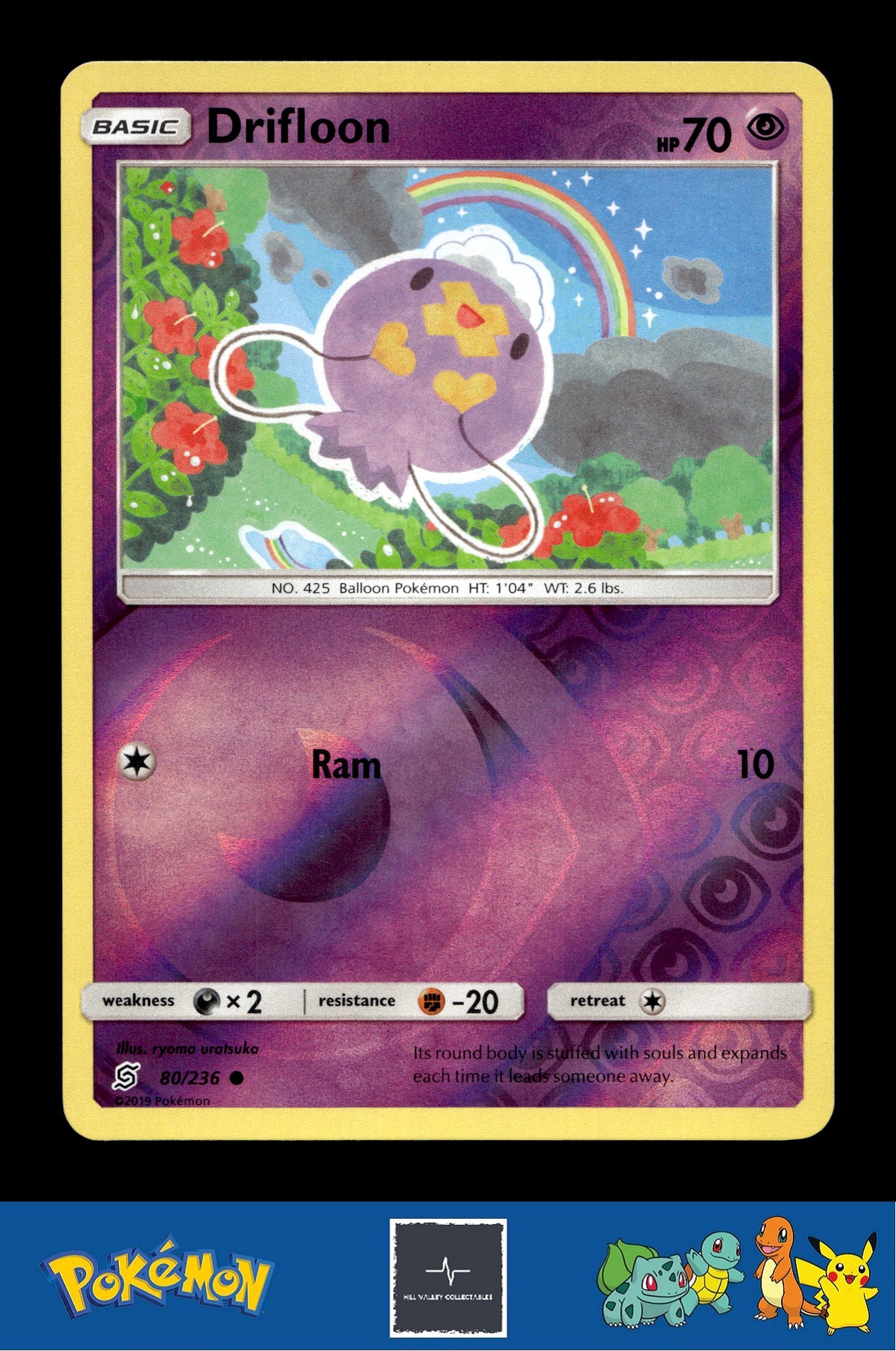 2019 Pokemon SM Unified Minds 80/236 Drifloon Reverse