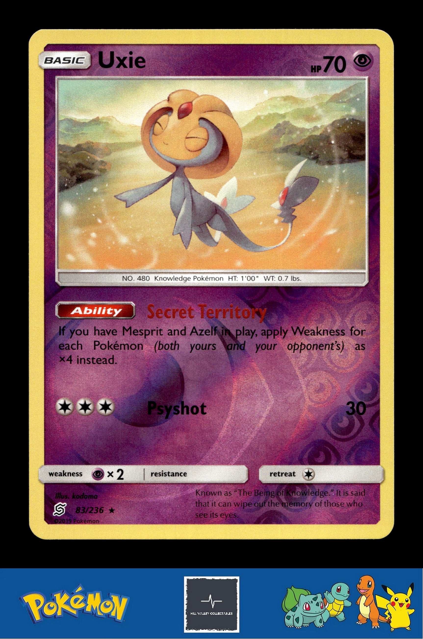 2019 Pokemon SM Unified Minds 83/236 Uxie Reverse